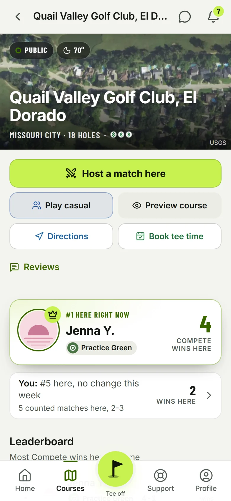 A course page
