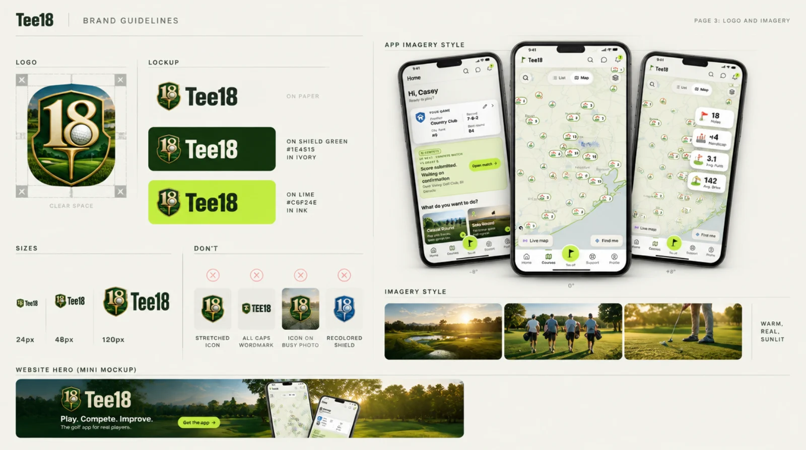 Tee18 logo and imagery board